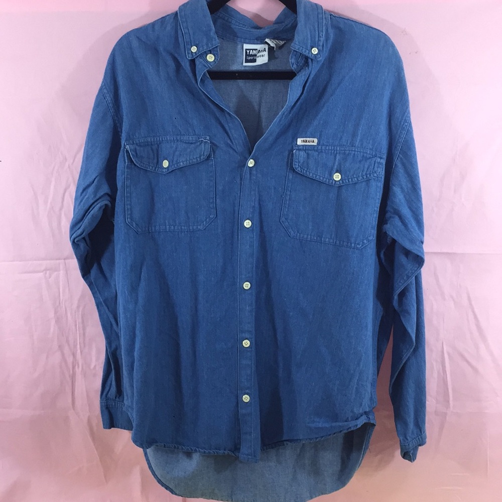 Vintage Yamaha sportswear jeans button up!